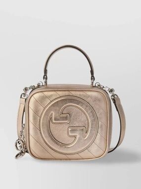 Gucci Blondie Gold Leather Top Handle Bag